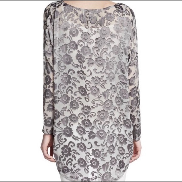 NWT Calypso St. Barth Grey Silk Carmelo Top XS - Picture 2 of 7